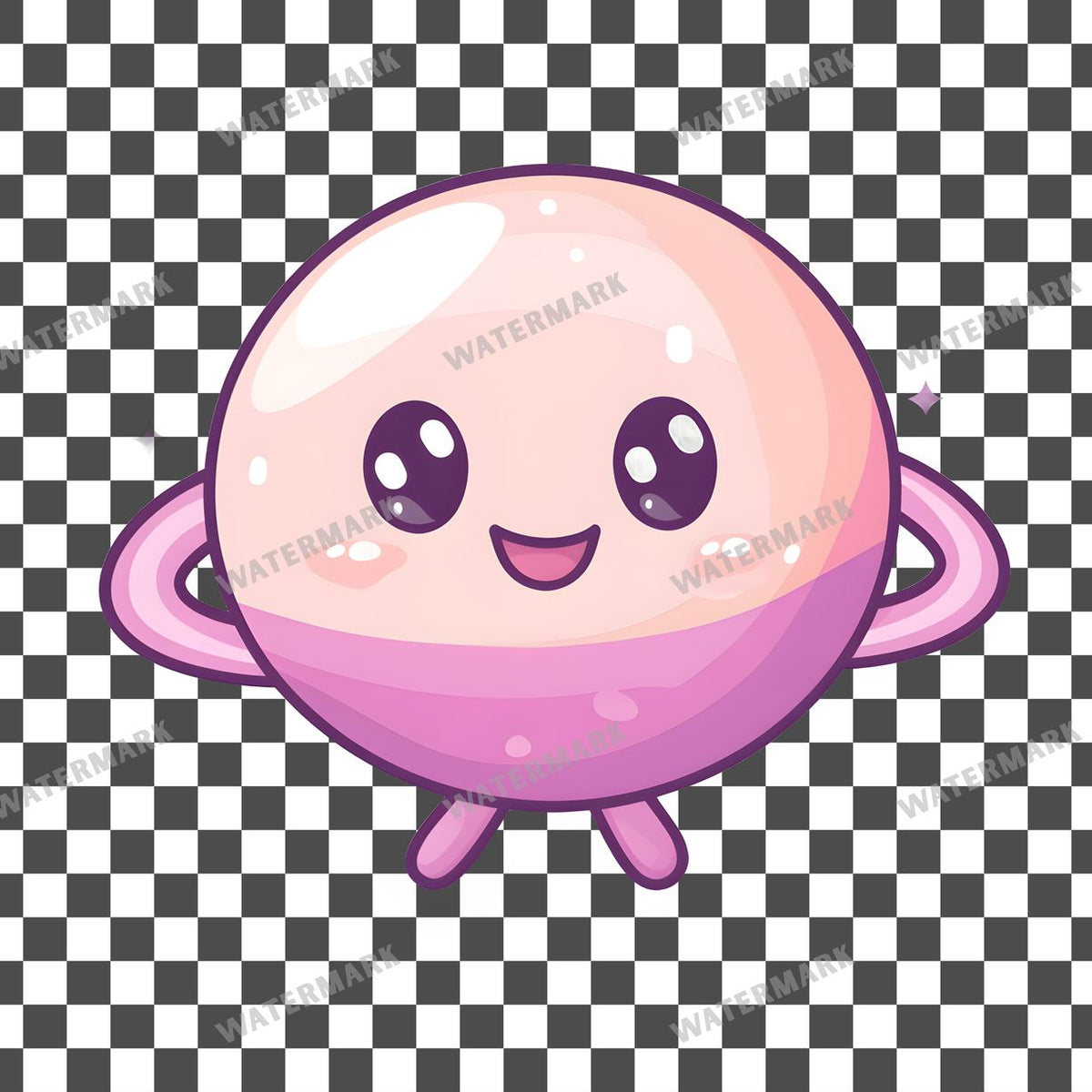 Planet Kawaii Style Clipart Pngs