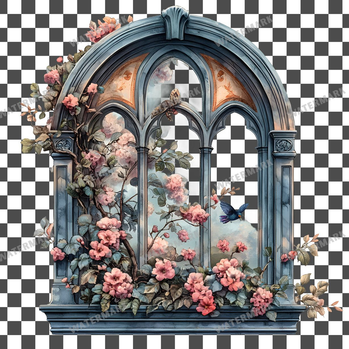 Window Vintage Style Clipart Pngs