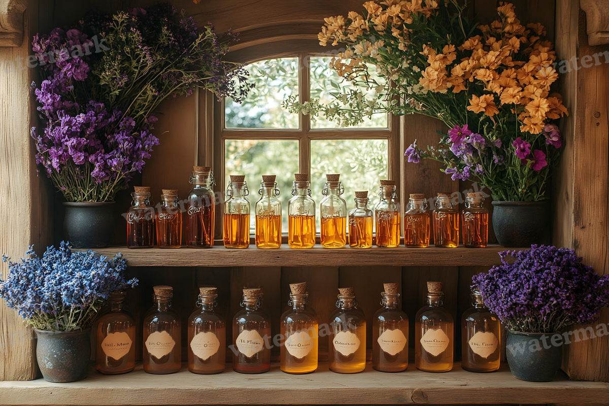 Witch Apothecary Scene Backdrop Images