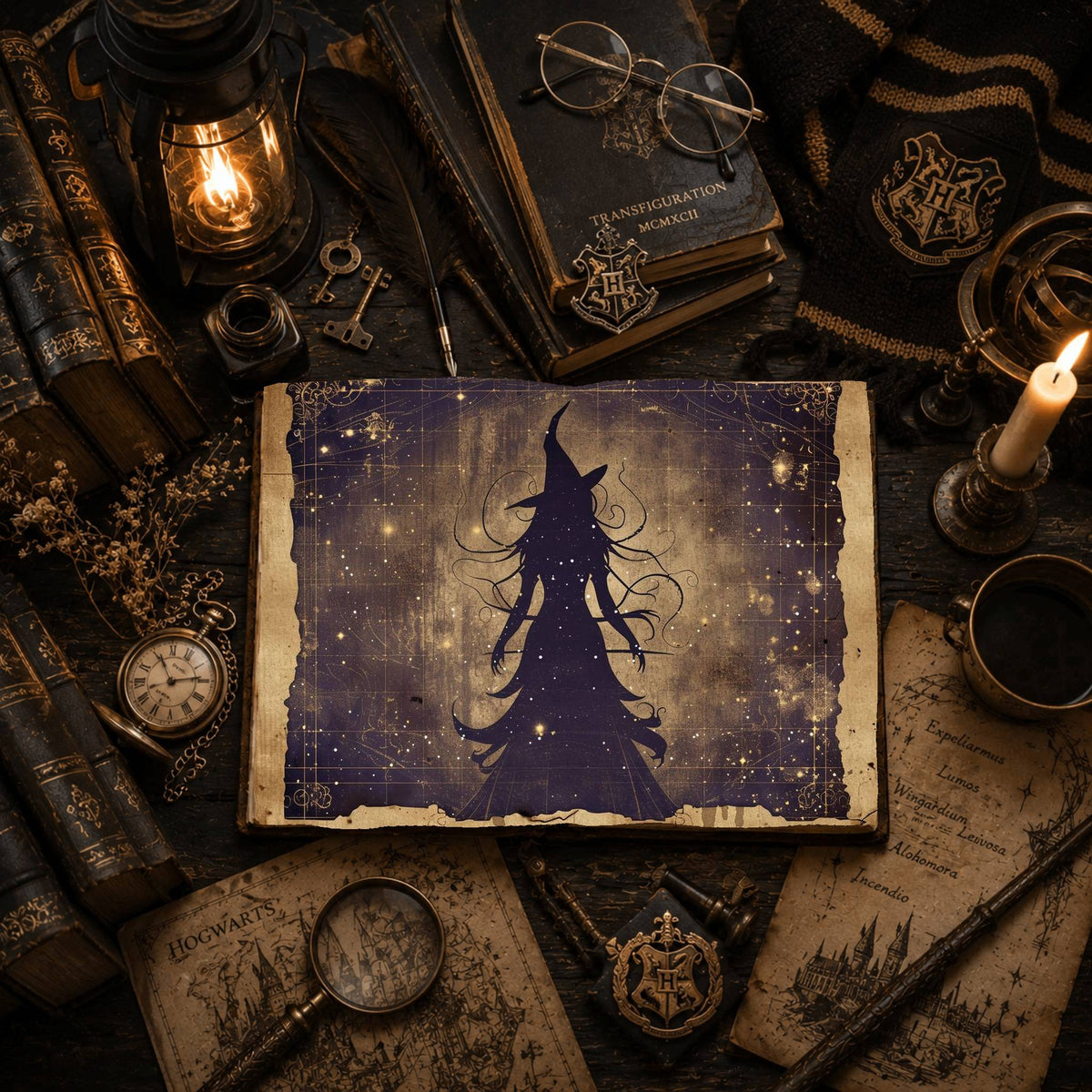 Witch printable junk journal paper, page preview 22