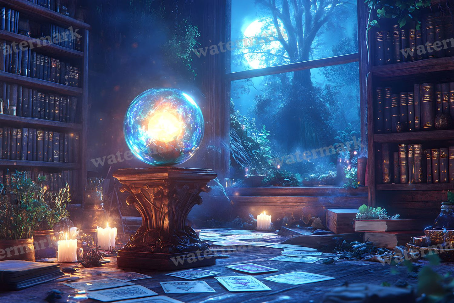 Witchs Crystal Ball Backdrop Images