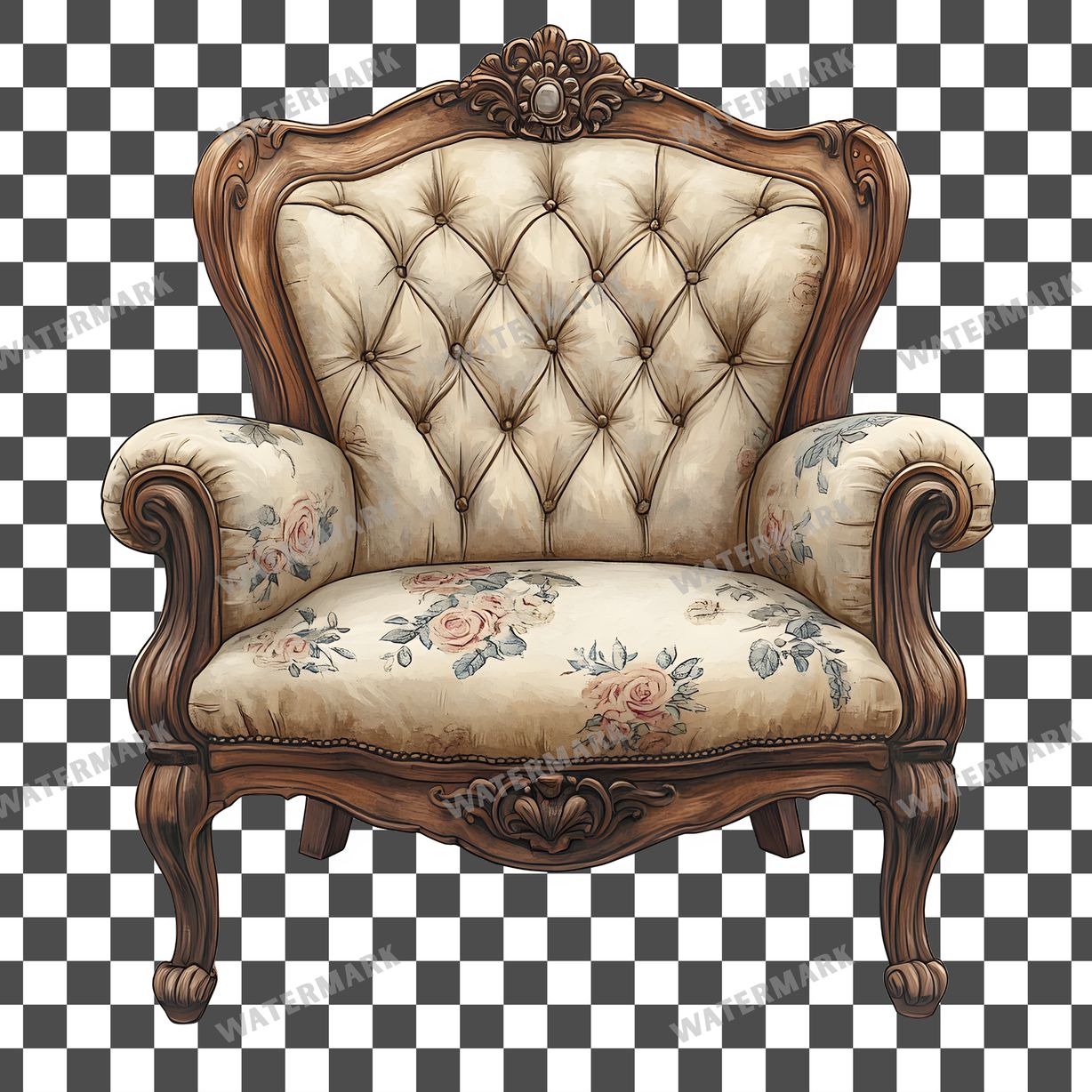Wooden Rockin Vintage Style Clipart Pngs