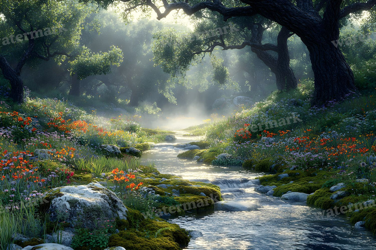 Woodland Botanical Retreat Backdrop Images