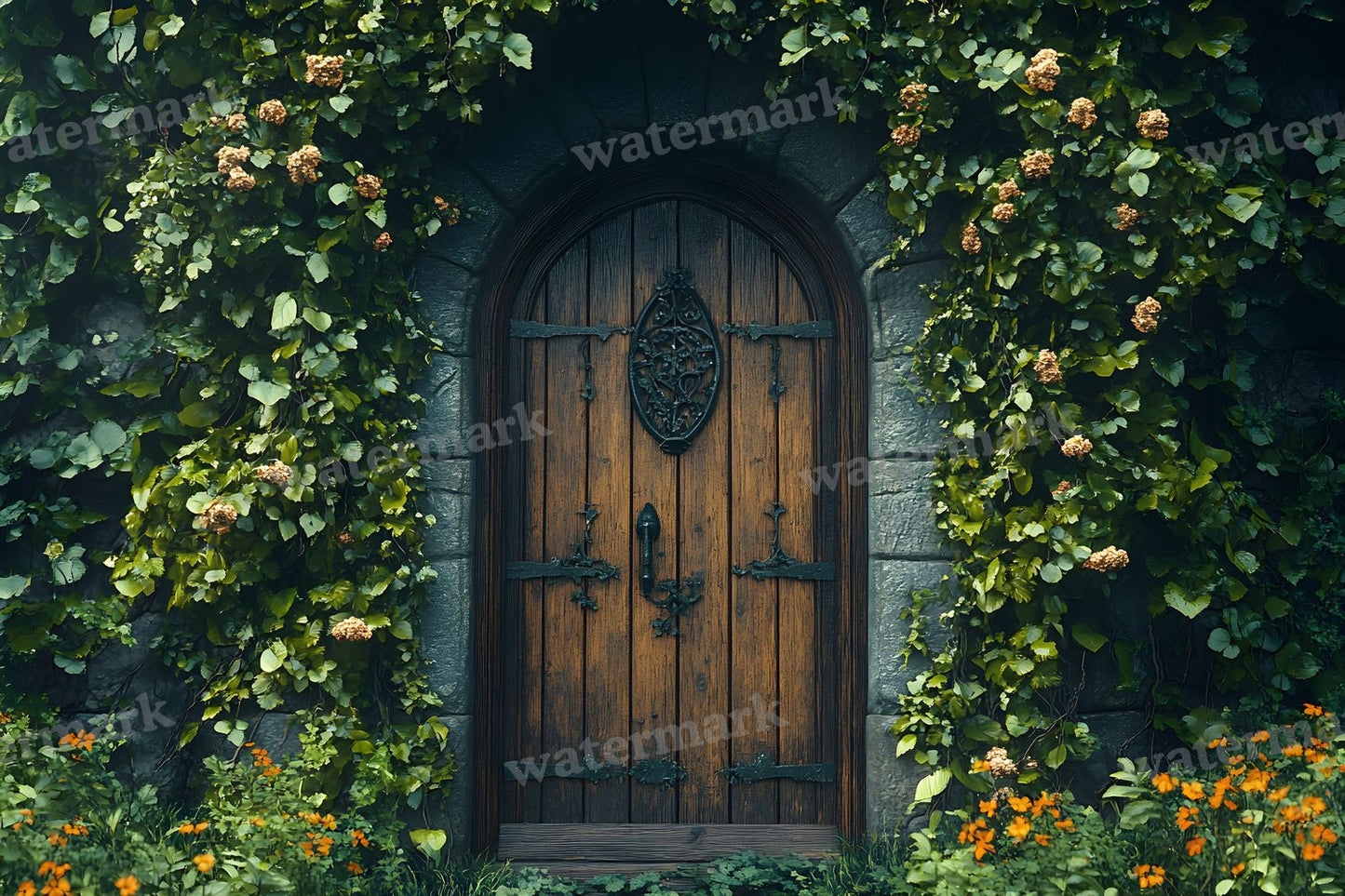 Aged Rustic Wood Door Backdrop Images