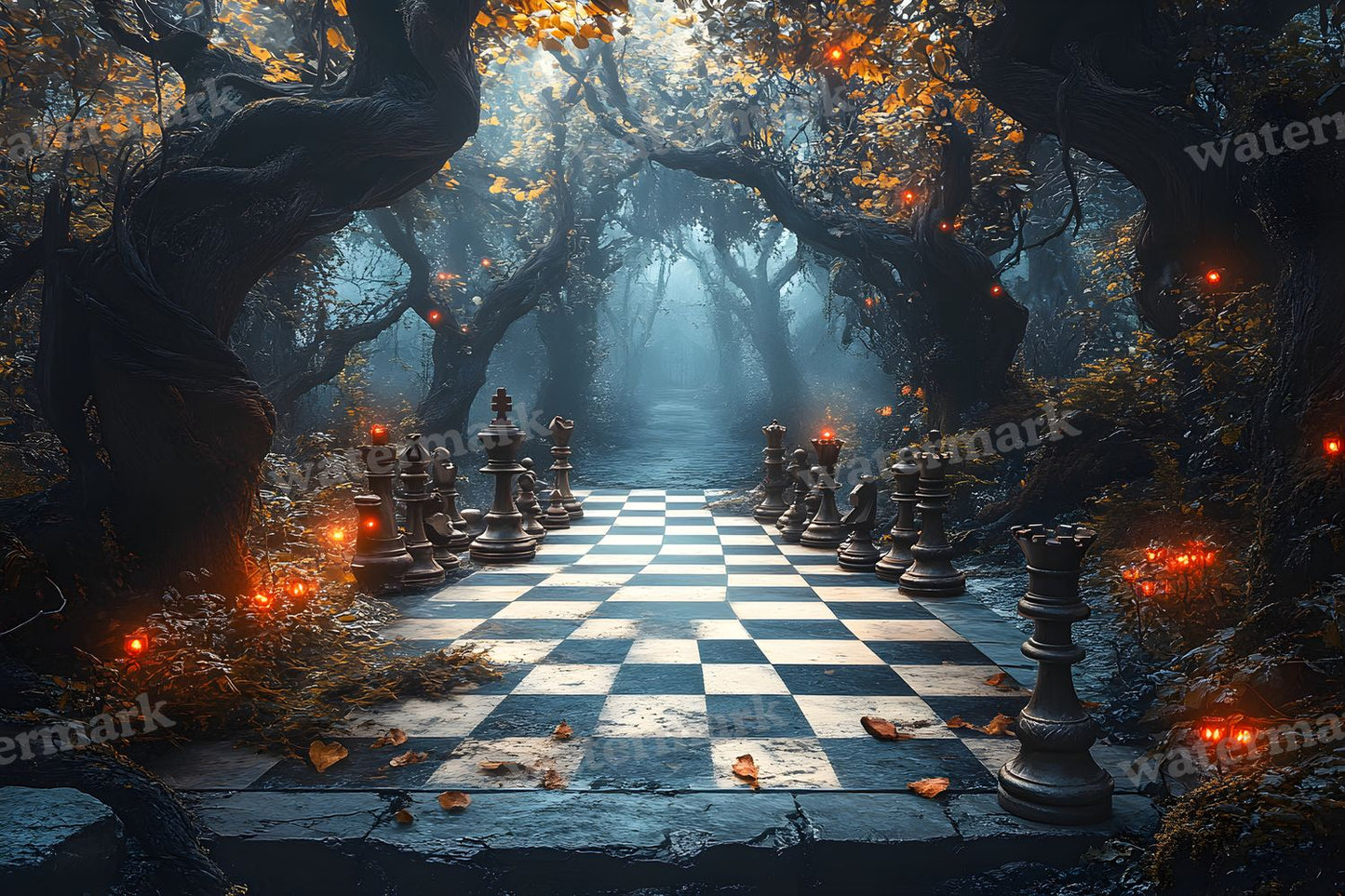 Alice Oversized Chessboard Backdrop Images