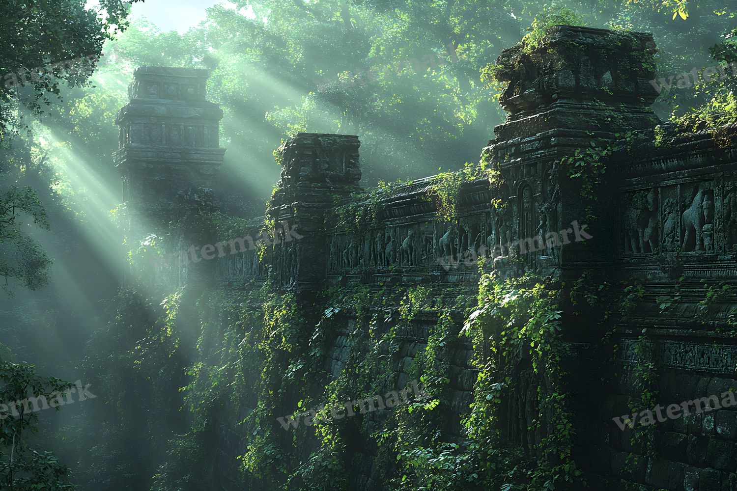 Amazonian Temple Ruins Backdrop Images