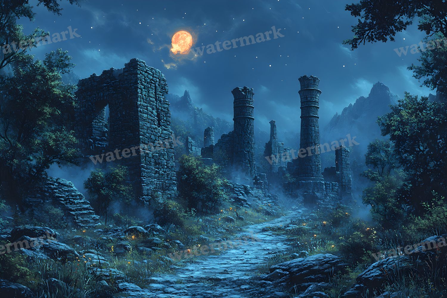 Ancient Egyptian Night Backdrop Images