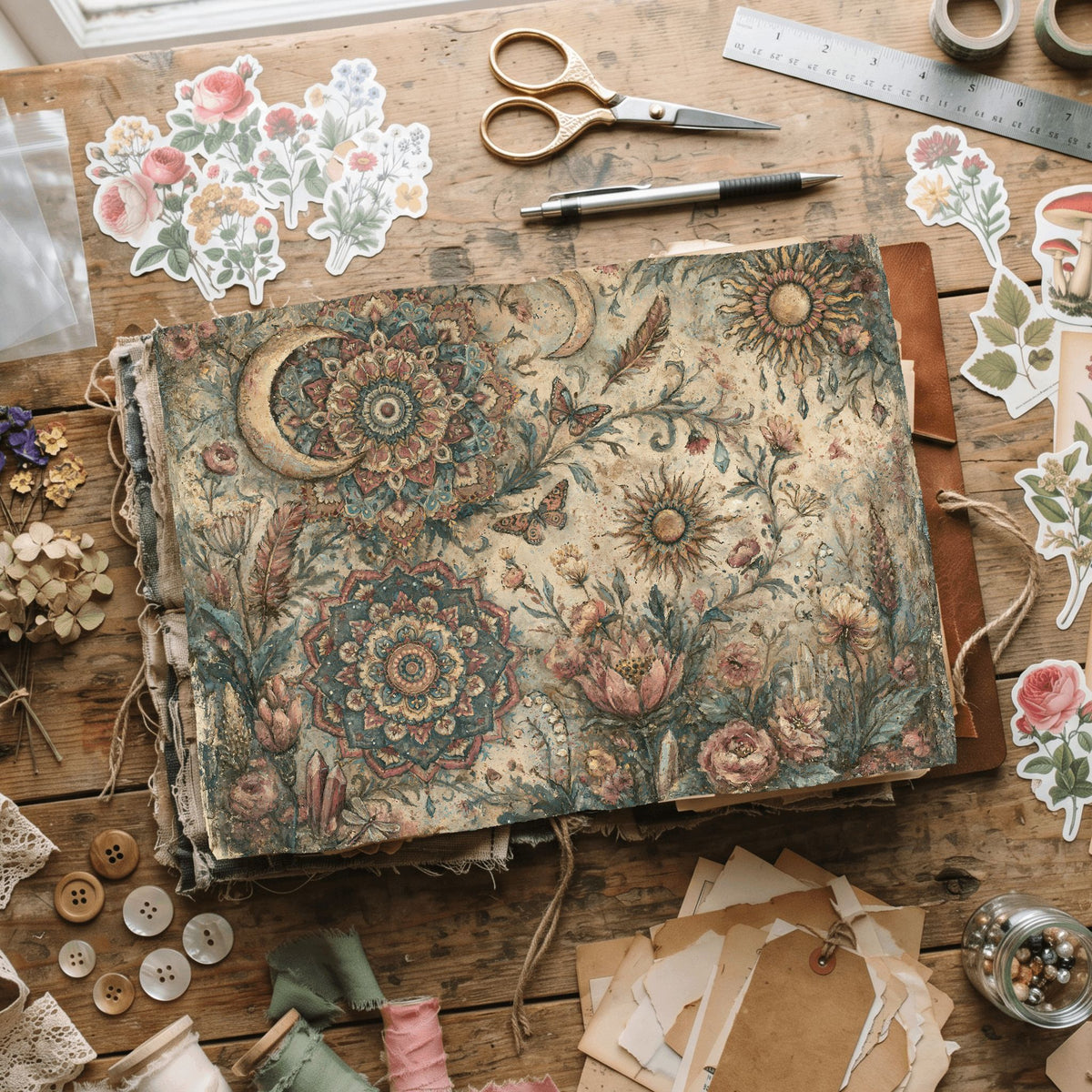 Celestial Mandala Garden Paper