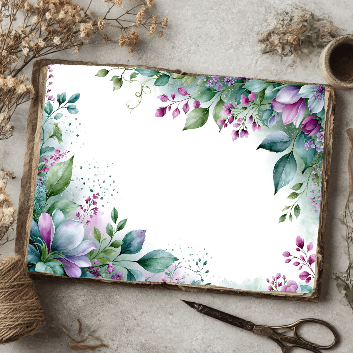 Delicate Botanical Border Frame