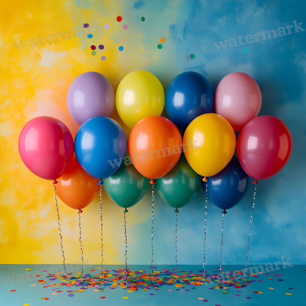 Rainbow Balloon Backdrop Images