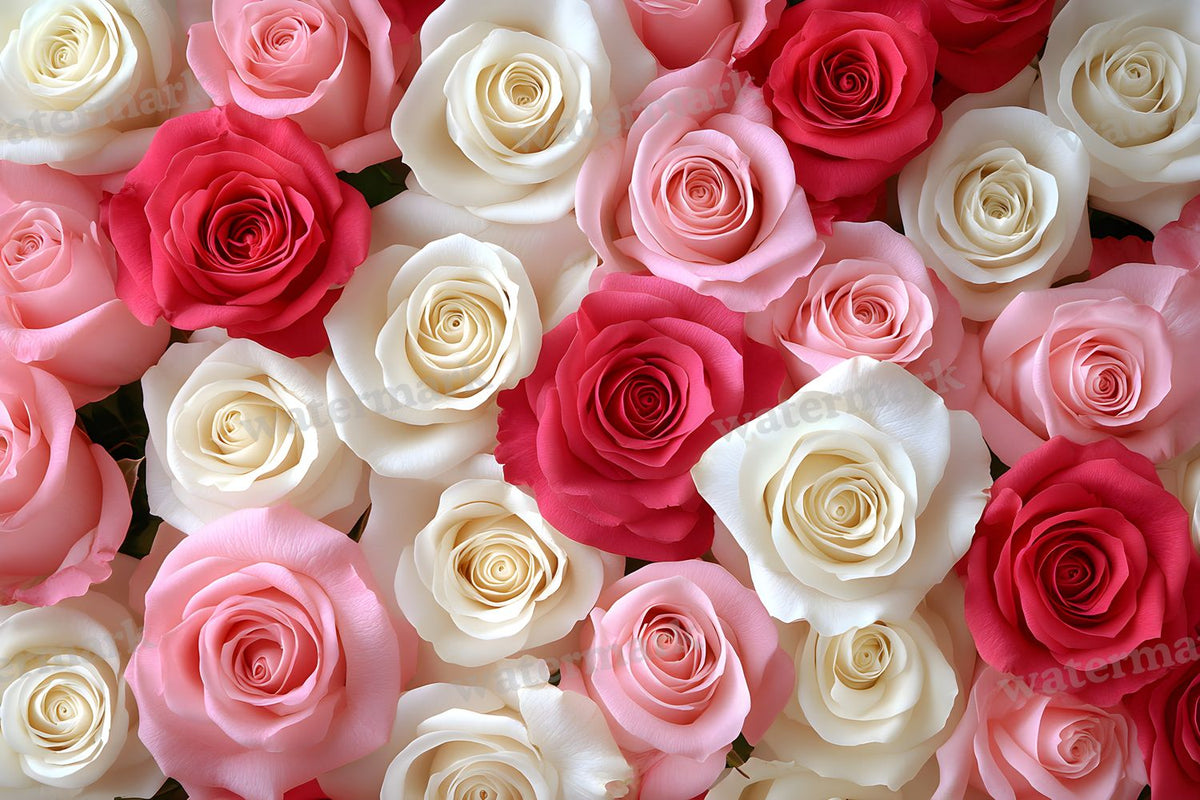Romantic Rose Garden digital photo backdrop for photo editing, preview 22