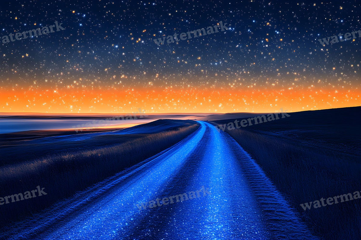 Starry Night Sky Cinematic digital photo backdrop for photo editing, preview 22