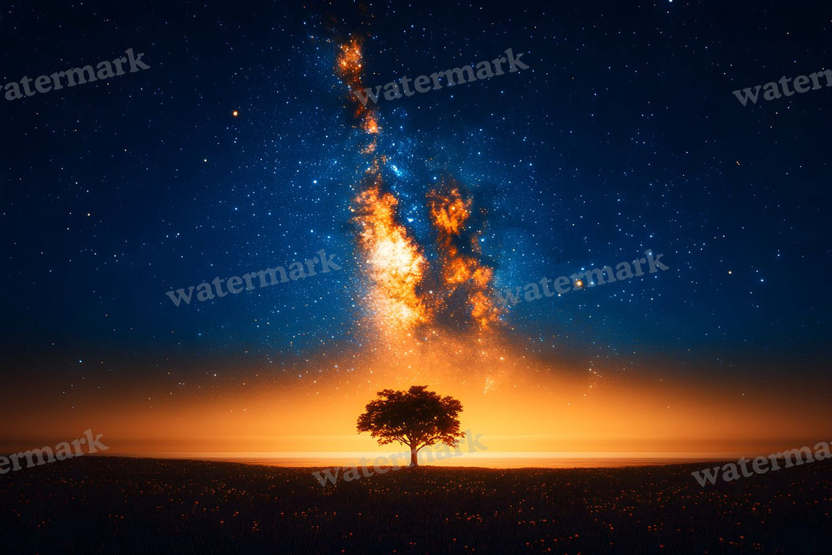Starry Night Sky digital photo backdrop for photo editing, preview 22