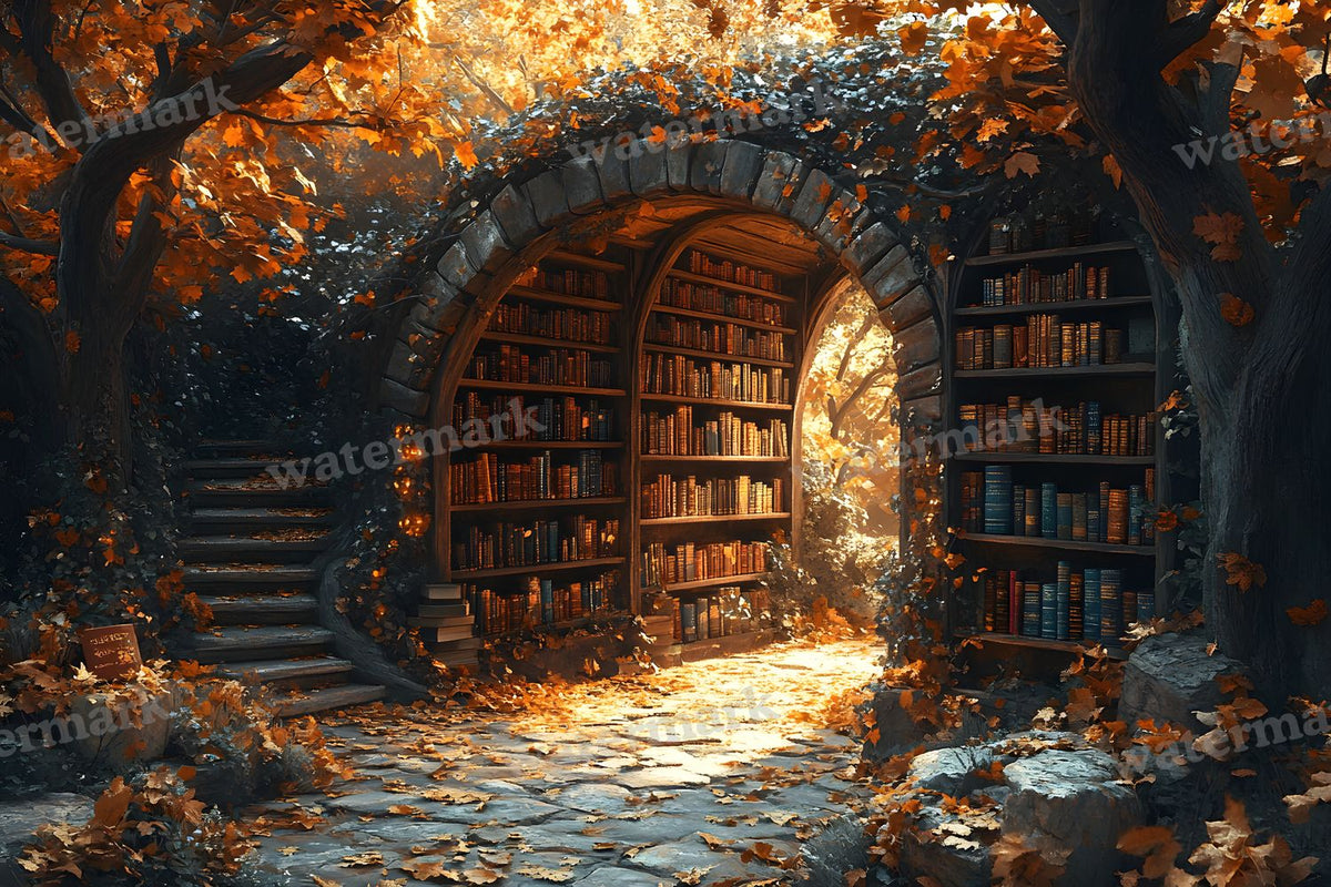 Whisper Library Forest digital photo backdrop for photo editing, preview 22