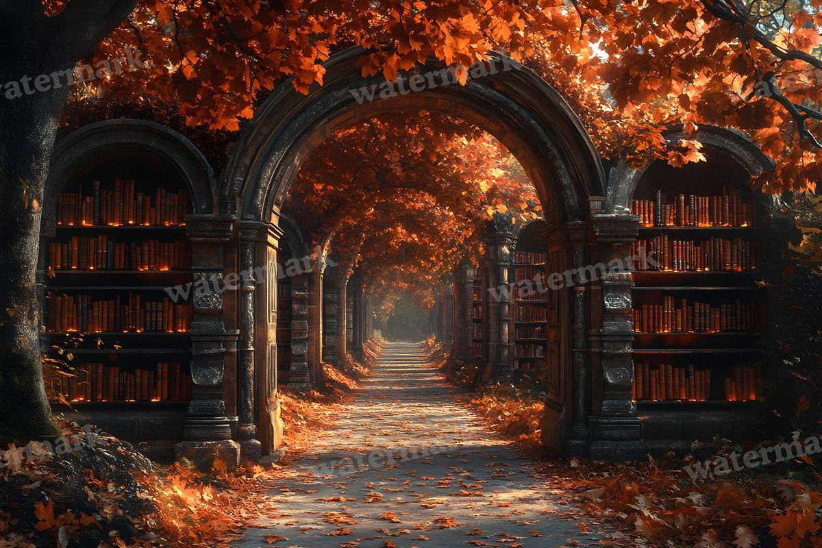 Whisper Library Forest digital photo backdrop for photo editing, preview 22