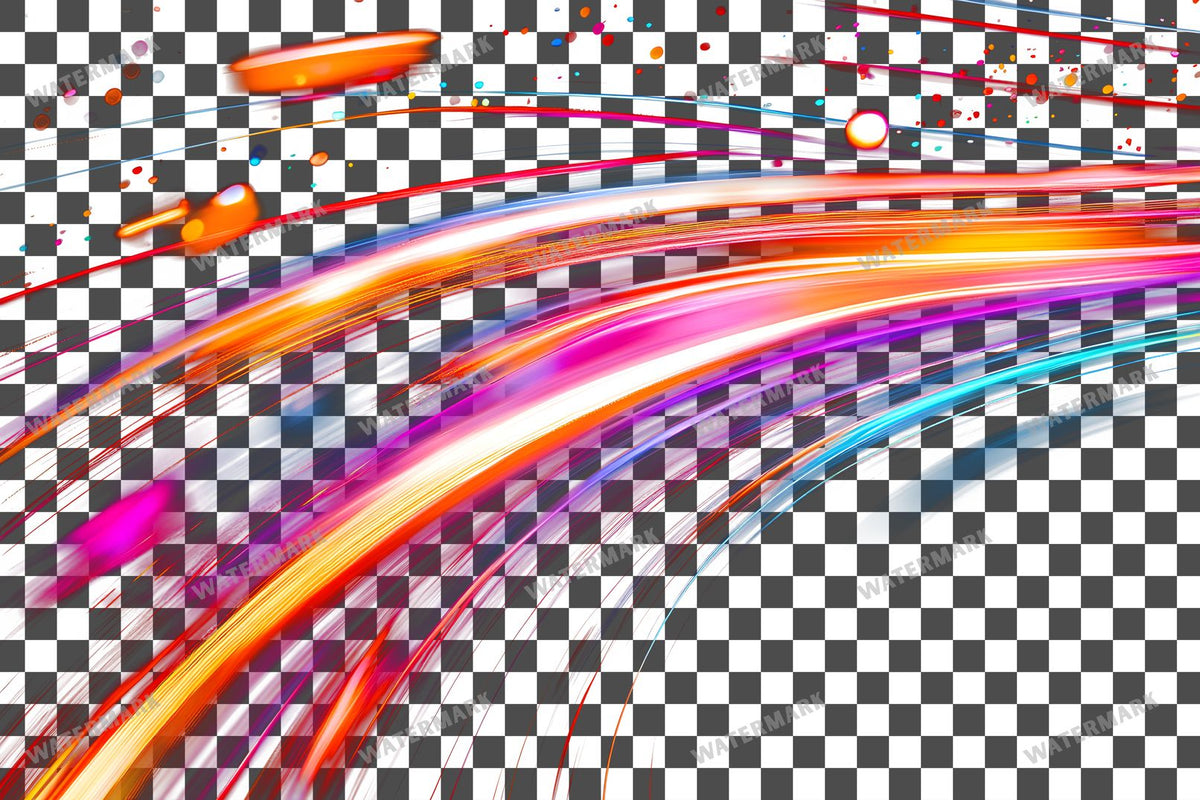 Abstract Light Streaks Transparent Overlay Pngs