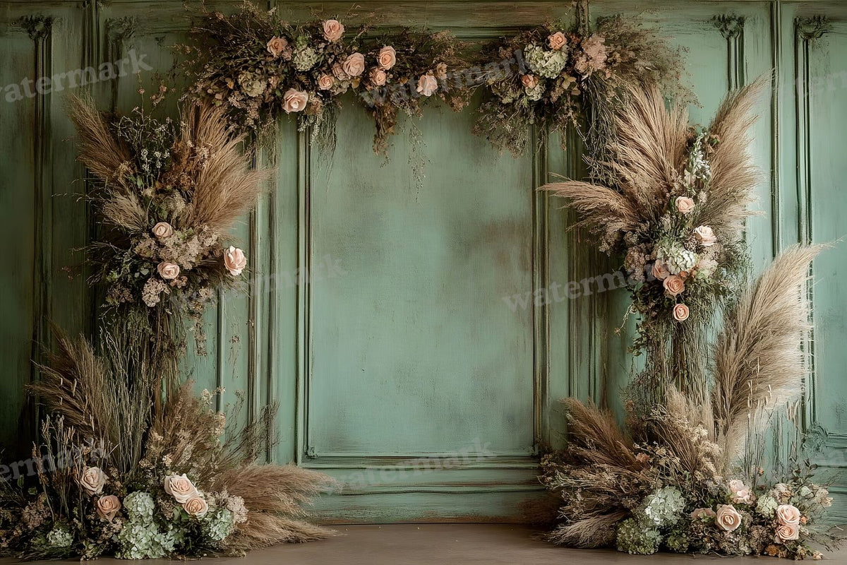 Boho Olive Arch Backdrop Images
