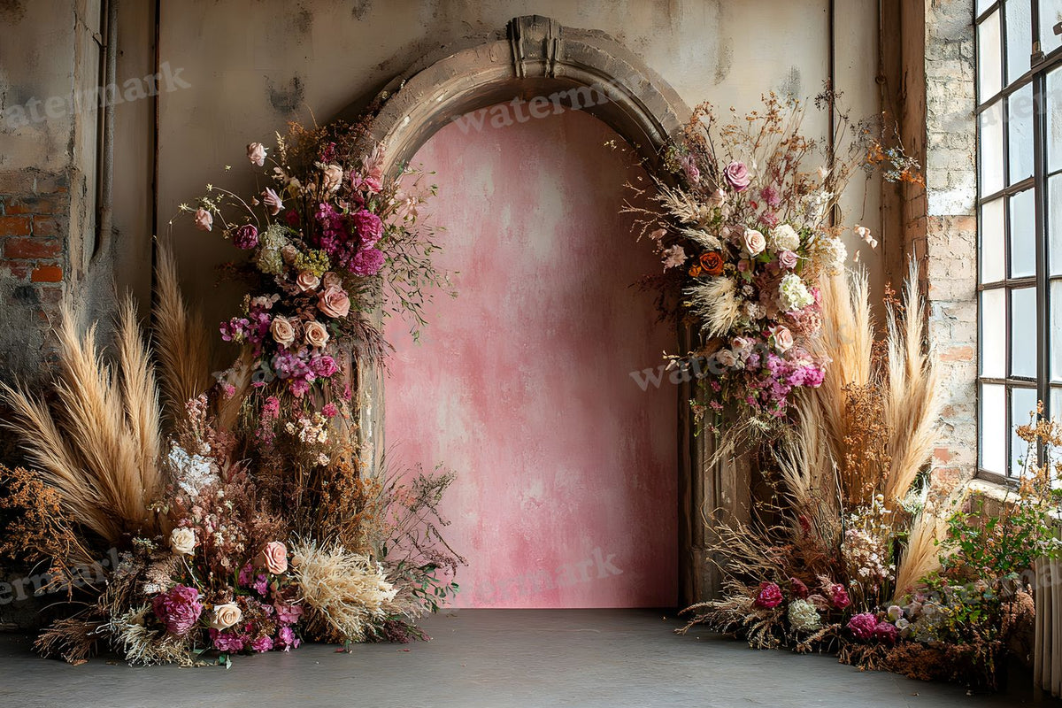 Boho Pink Arch Backdrop Images