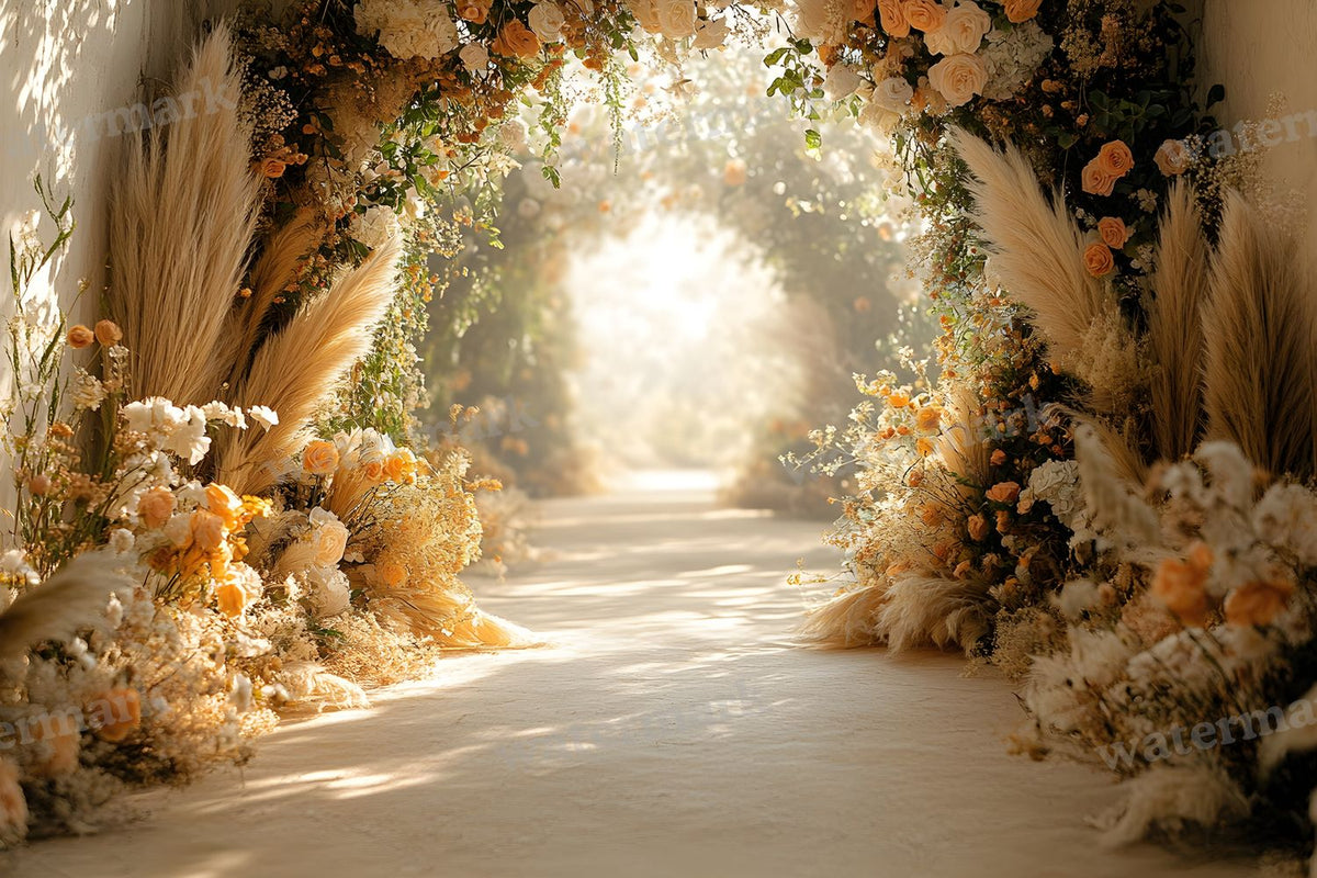 Boho Sunset Arch Backdrop Images