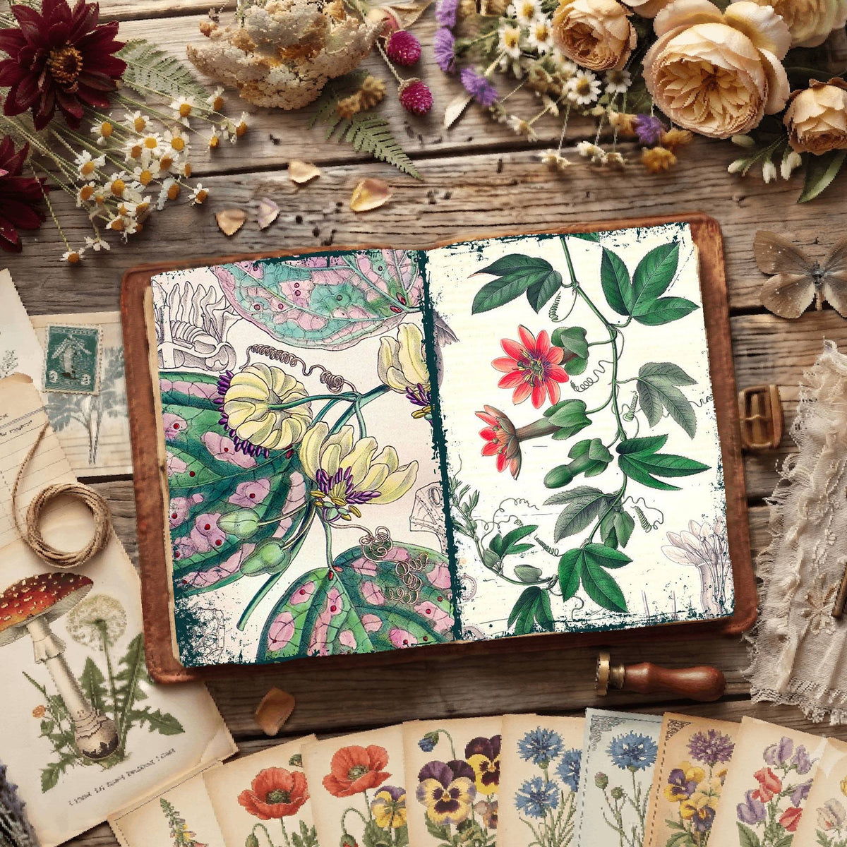 Botanical Illustrations Digital Papers