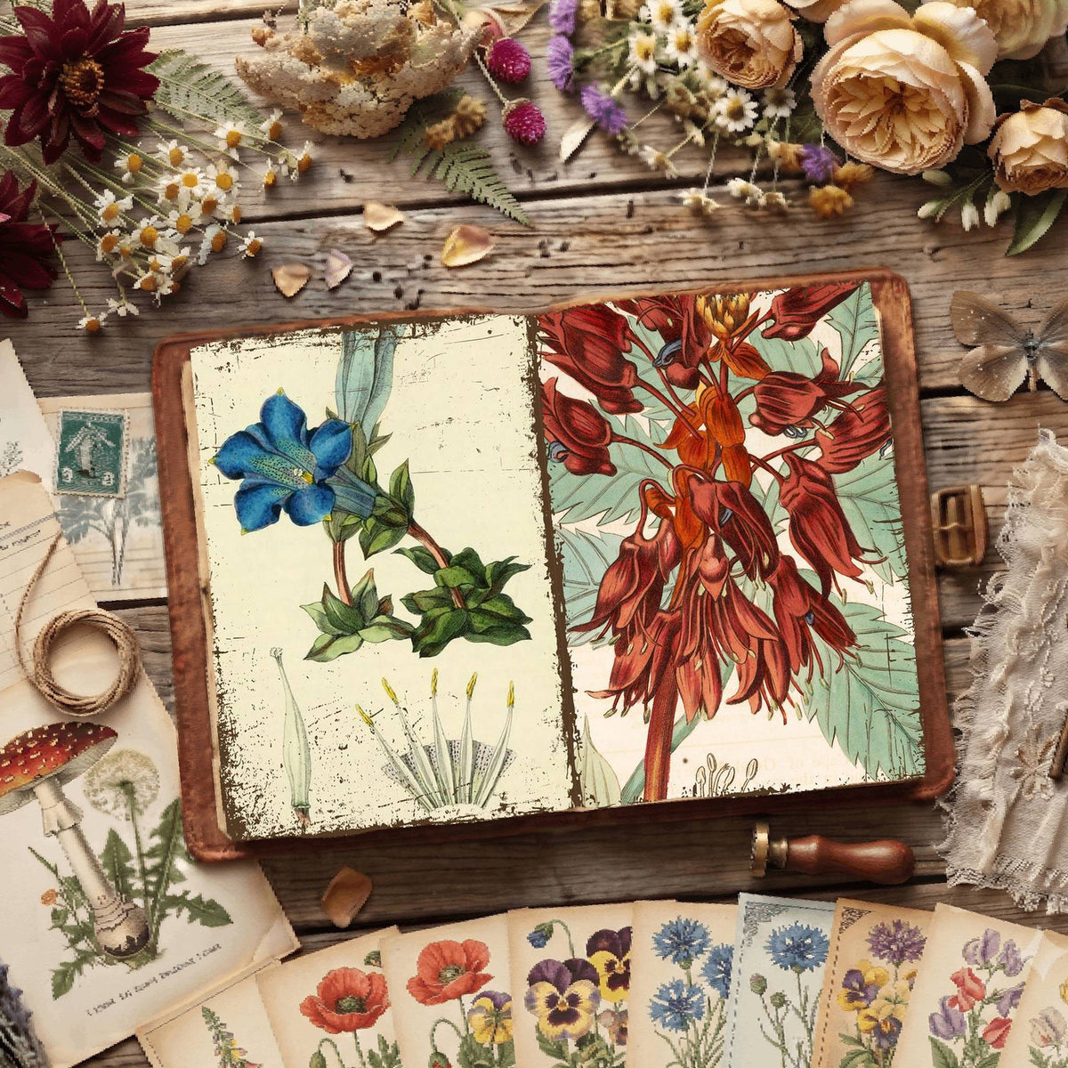 Botanical Illustrations Digital Papers
