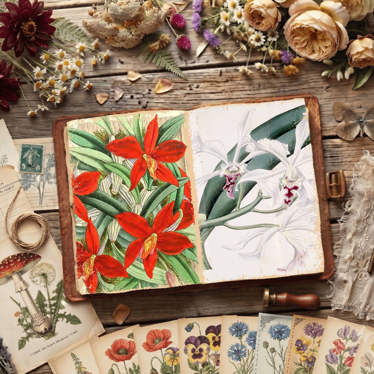 Botanical Illustrations Digital Papers