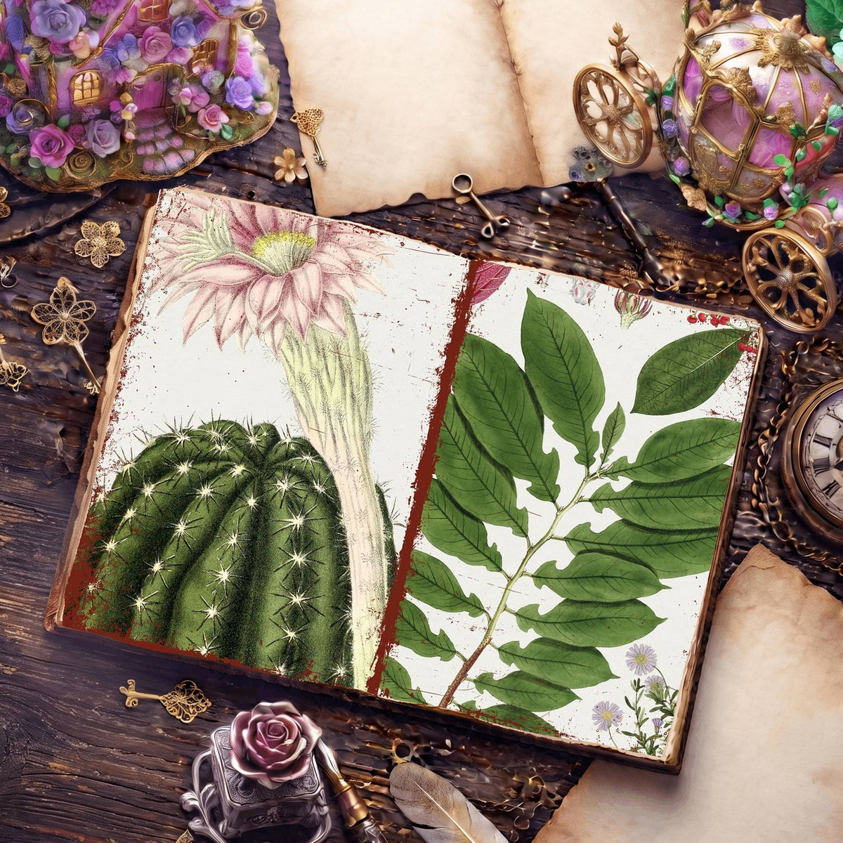 Botanical Illustrations Digital Papers