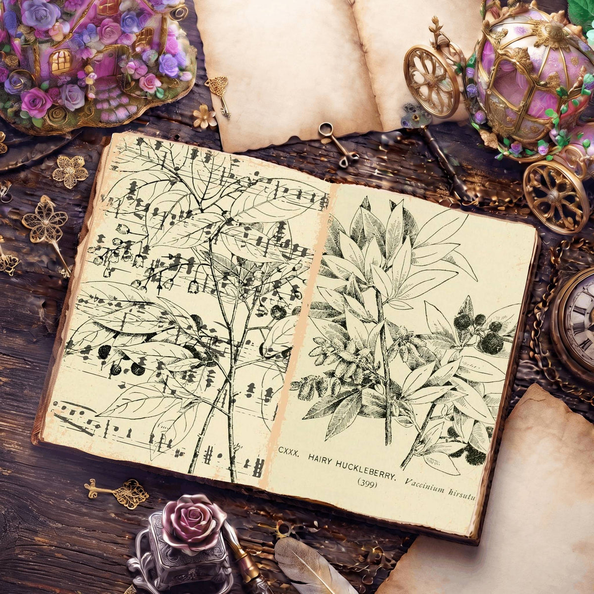 Botanical Sketches Digital Papers