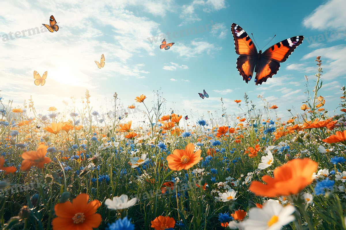 Butterfly Meadow Backdrop Images