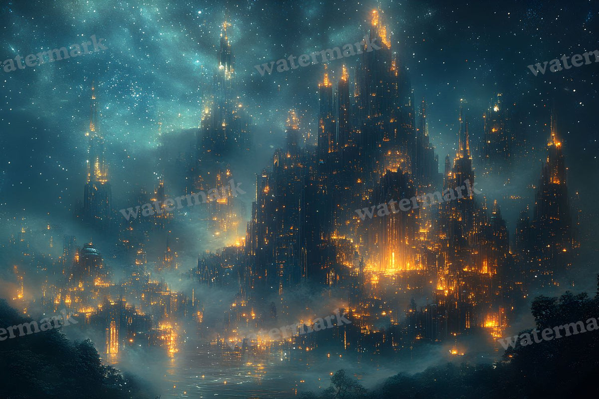 Celestial Library Dream Backdrop Images