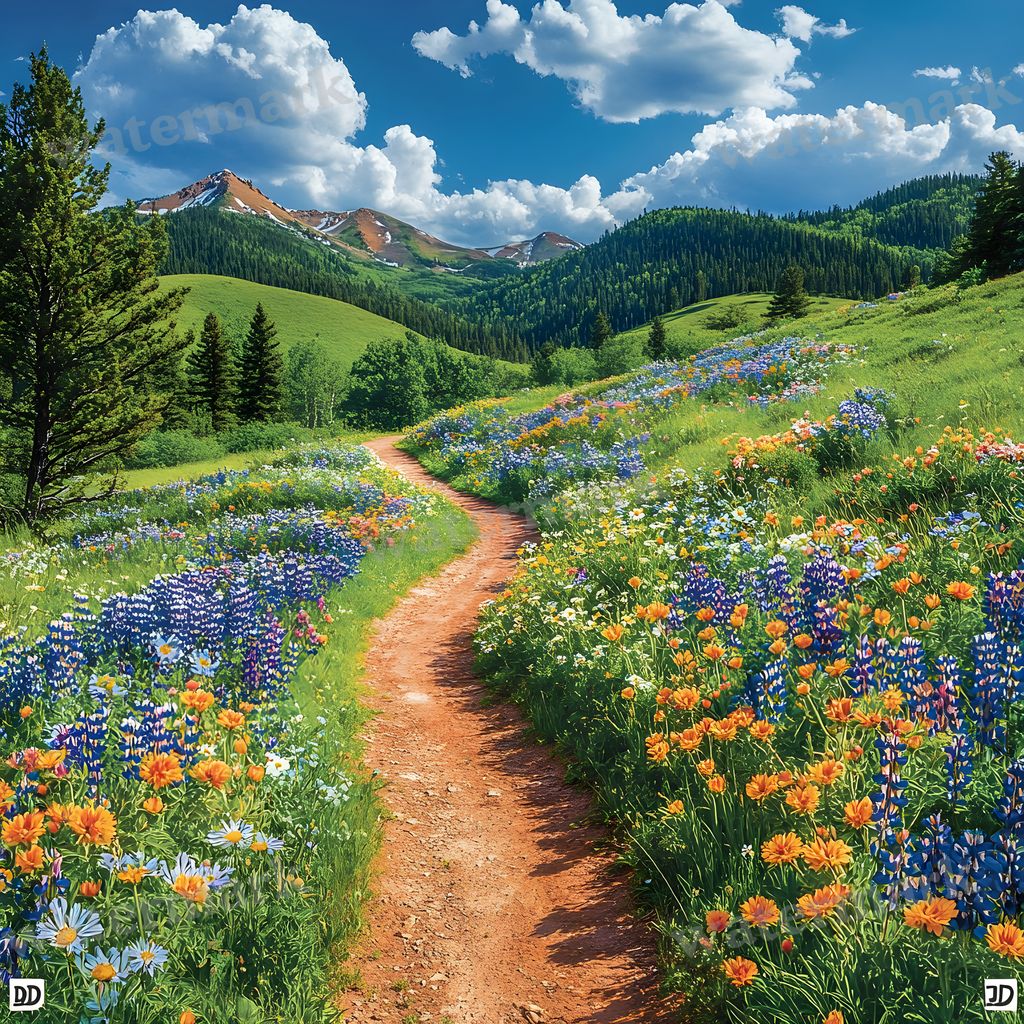 Charming Country Trail Backdrop Images