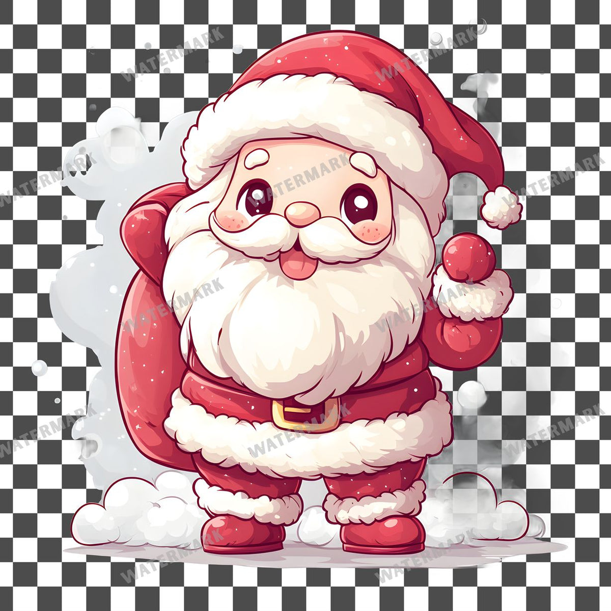 Christmas Kawaii Style Clipart Pngs