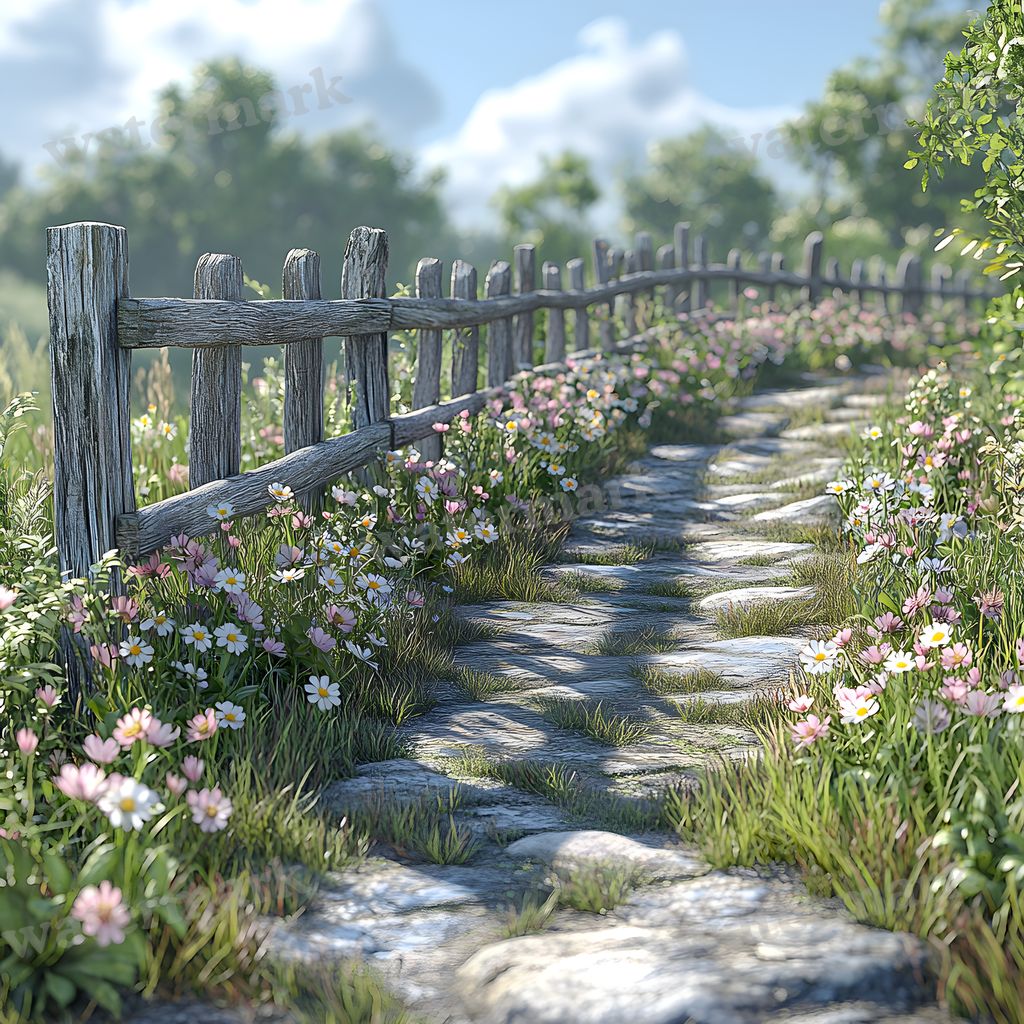 Classic Fence Line Backdrop Images