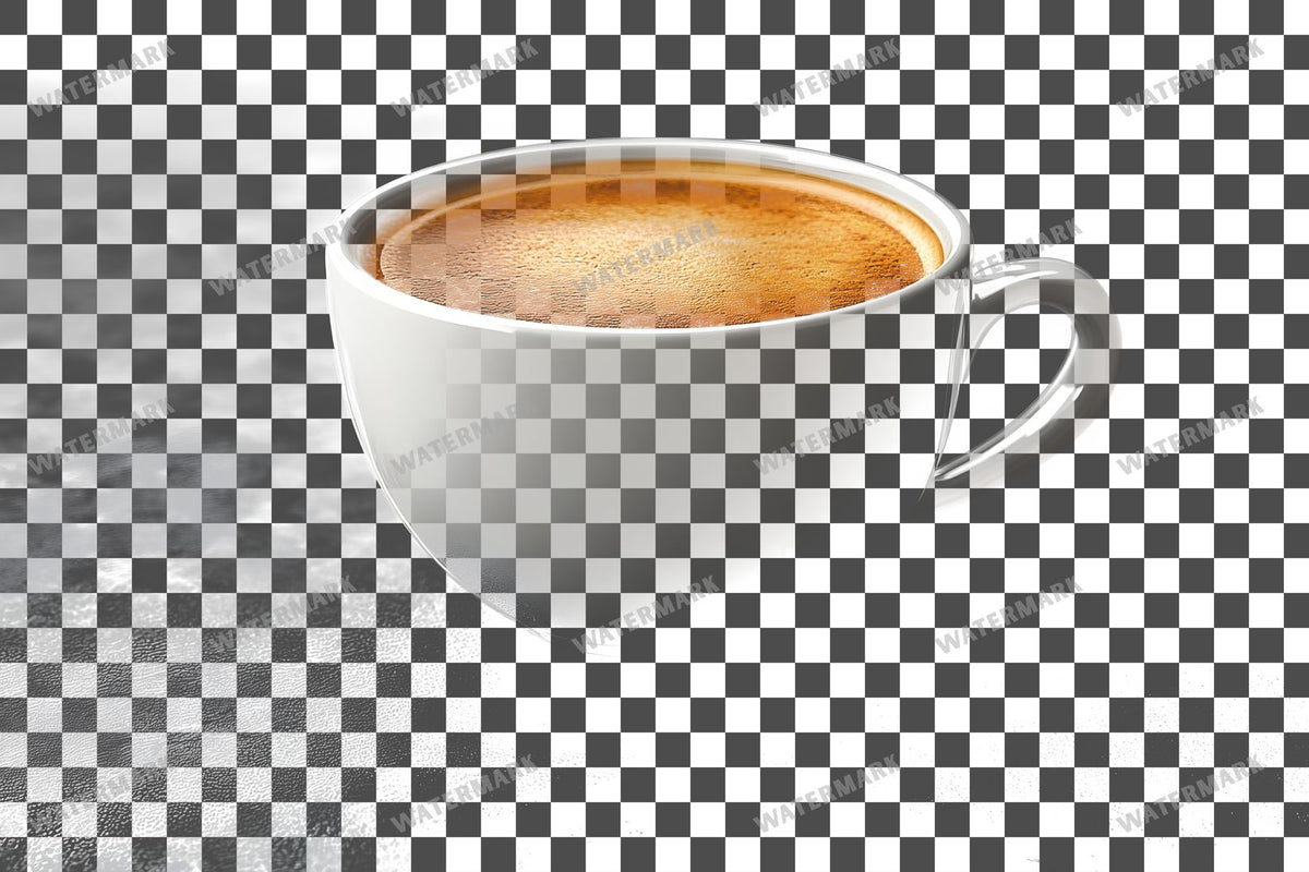 Coffee Cup PNG overlay on a transparent checkered background, preview 23