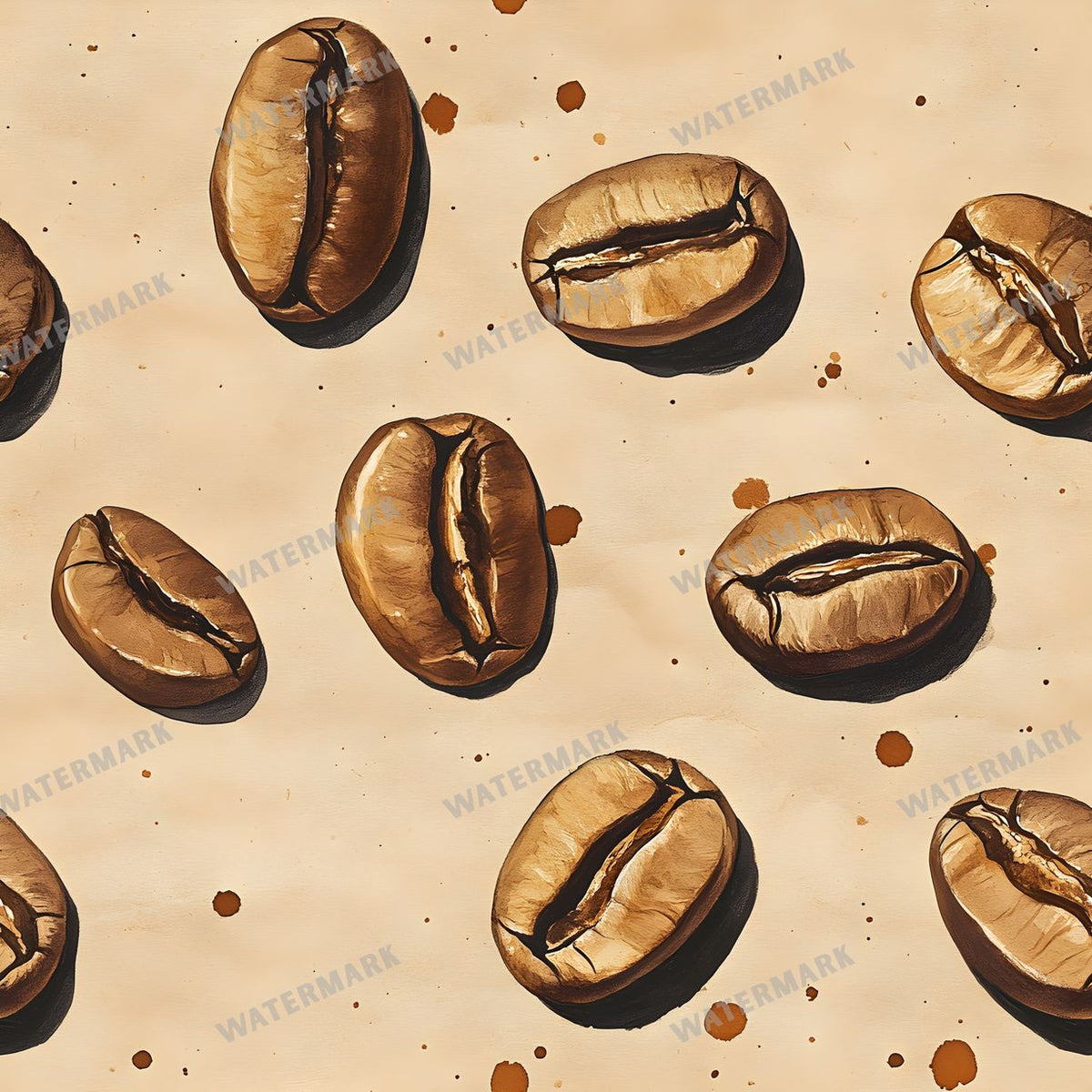 Coffee seamless pattern digital paper, repeating design 23