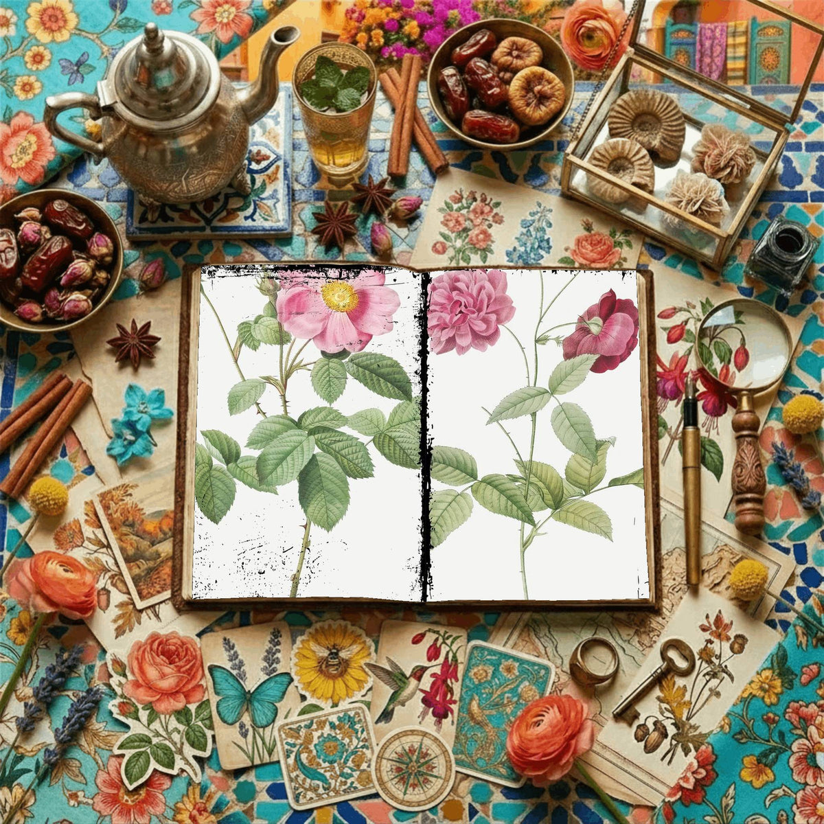 Floral Illustrations Digital Papers
