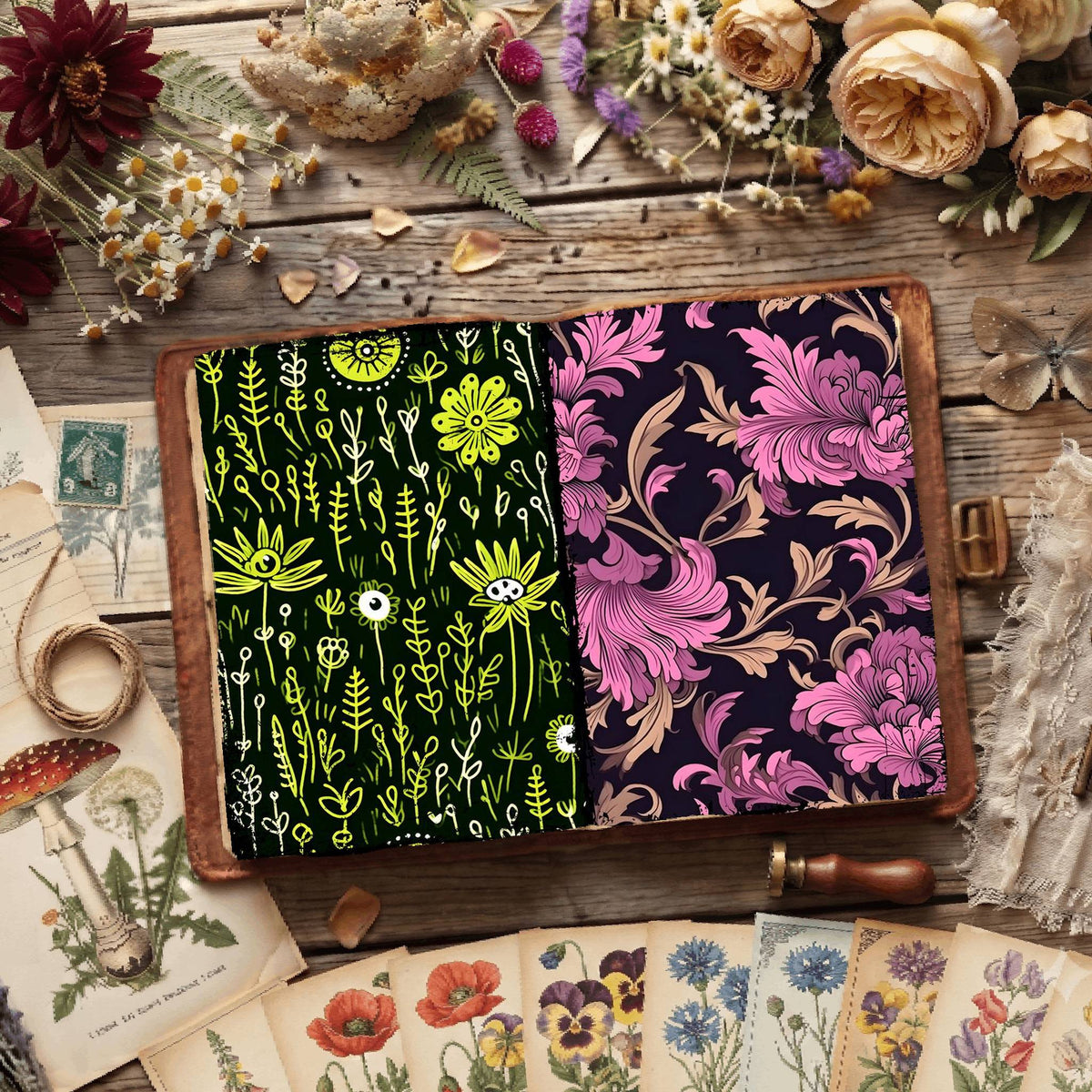 Floral Digital Papers