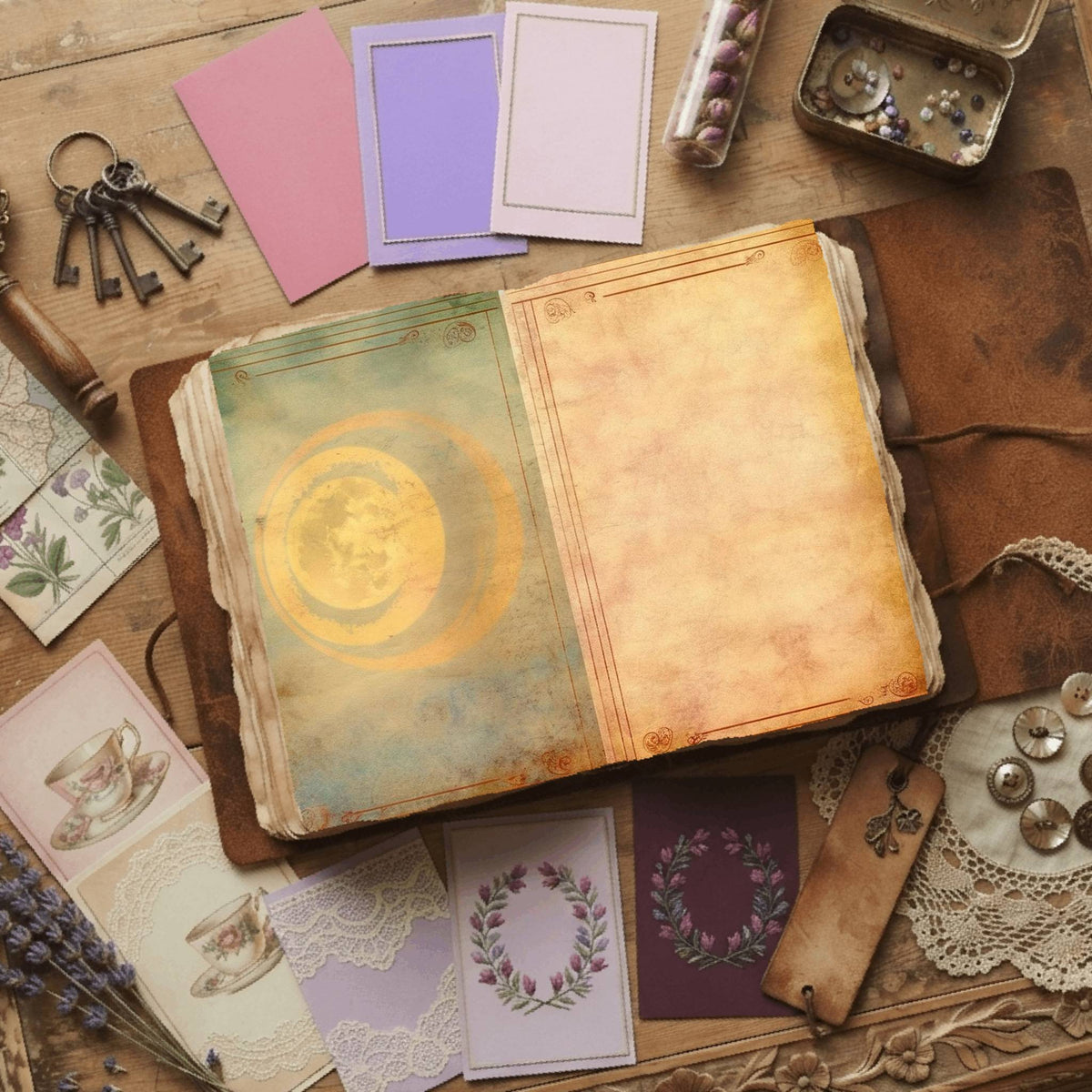Gold Moon Digital Papers