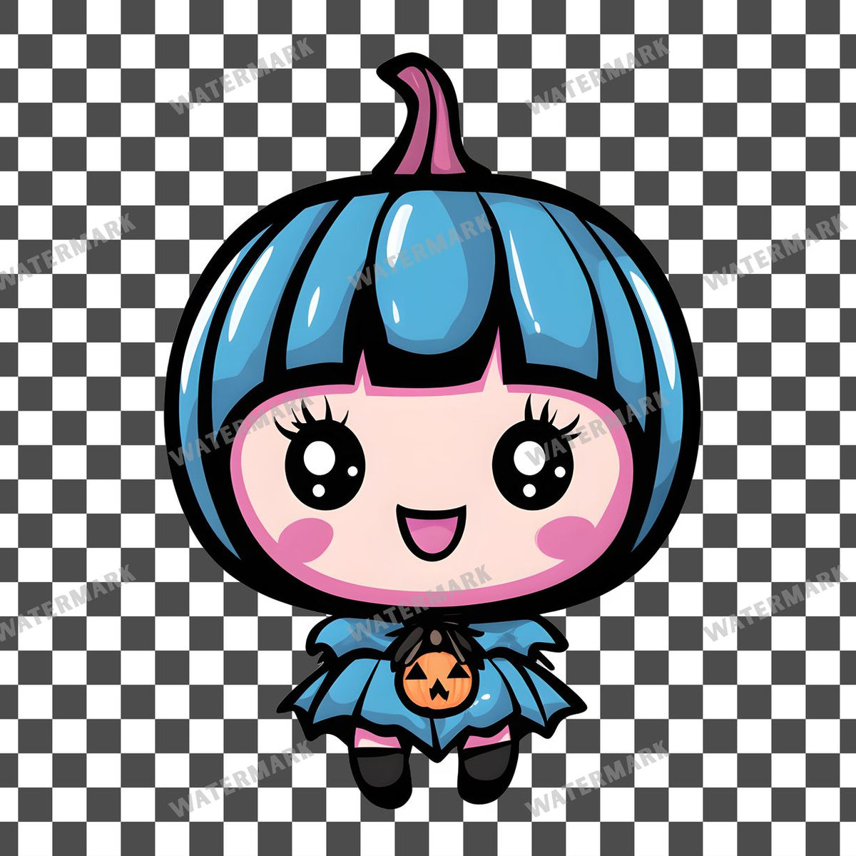 Halloween Kawaii Style Clipart Pngs