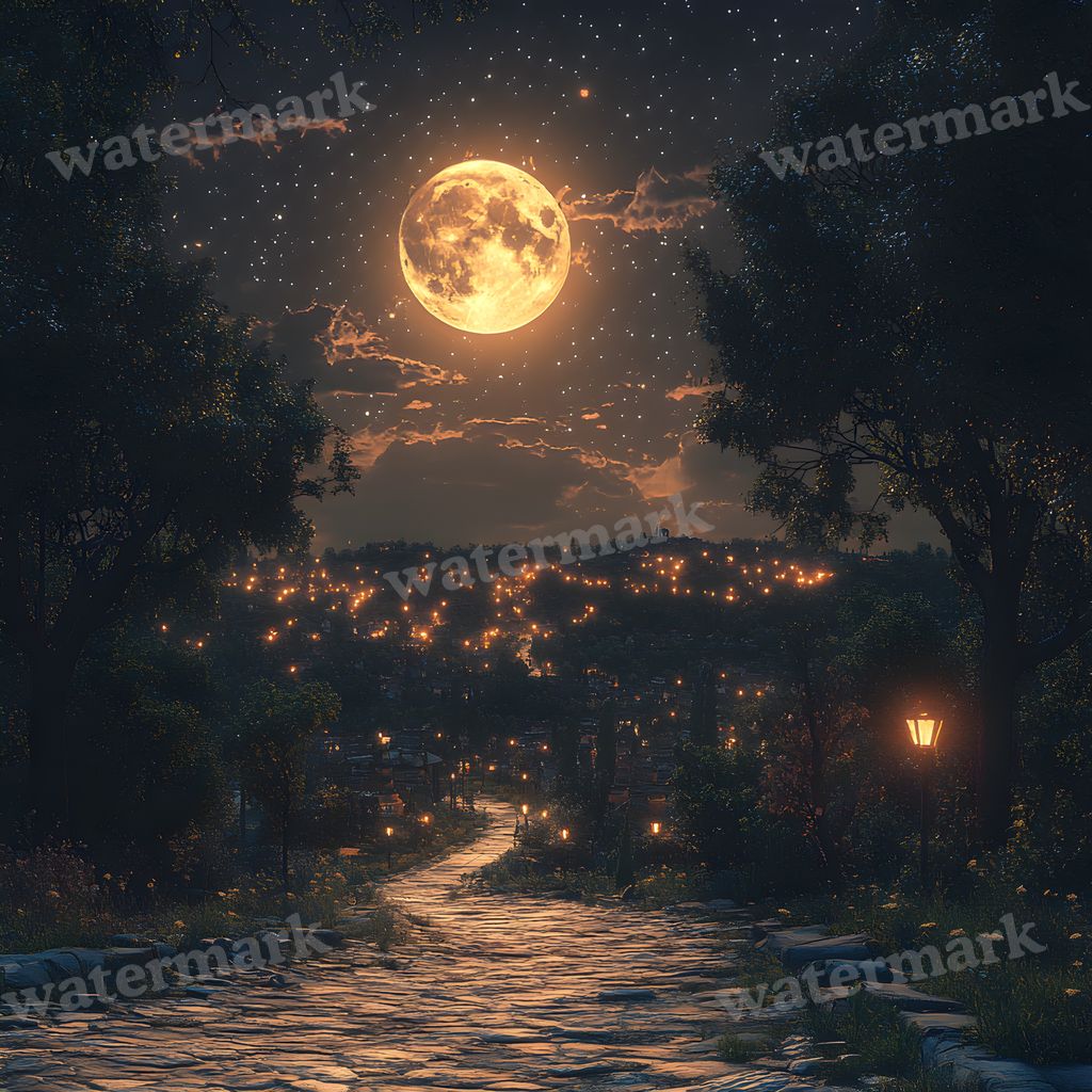 Moonlit Clearing Backdrop Images