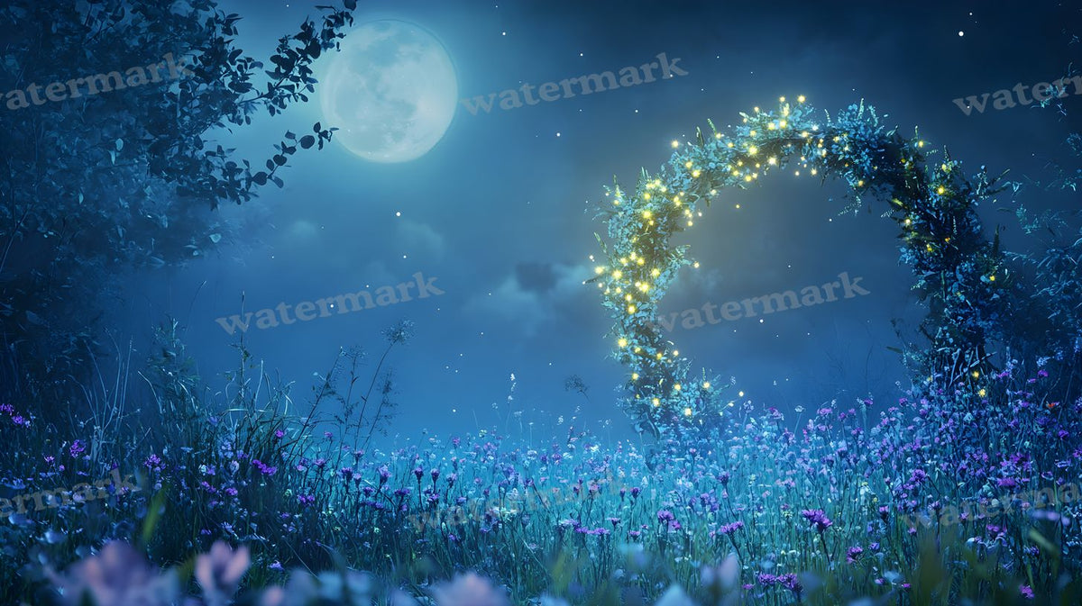 Moonlit Meadow Backdrop Images