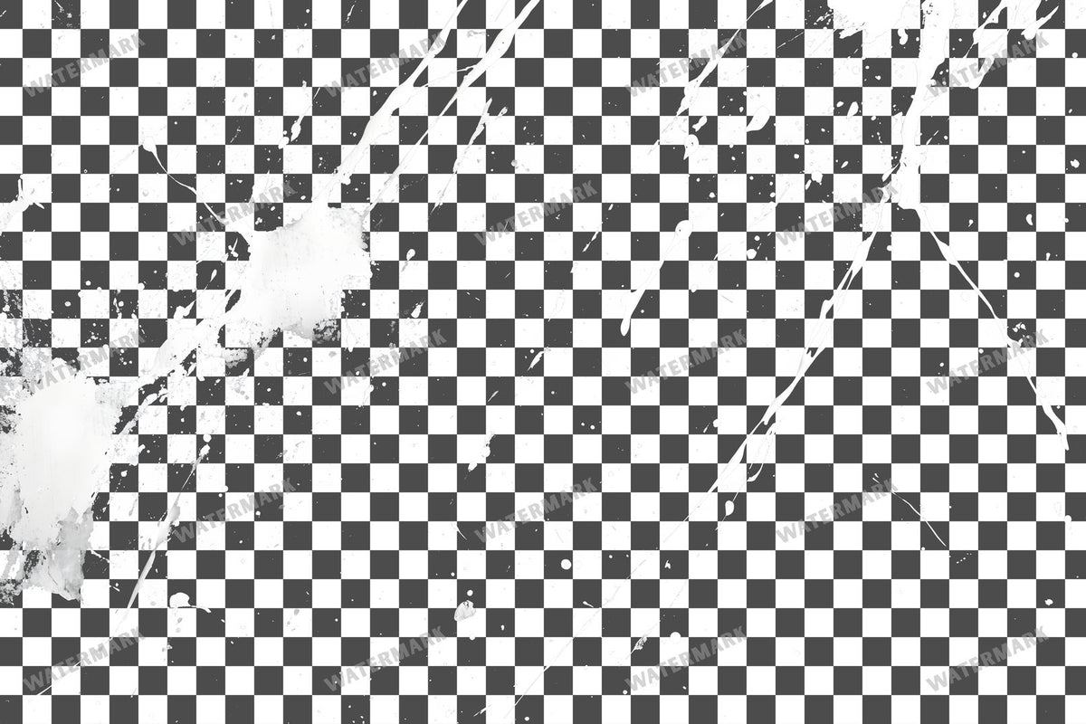 Paint Splatter Abstract Splashes PNG overlay on a transparent checkered background, preview 23