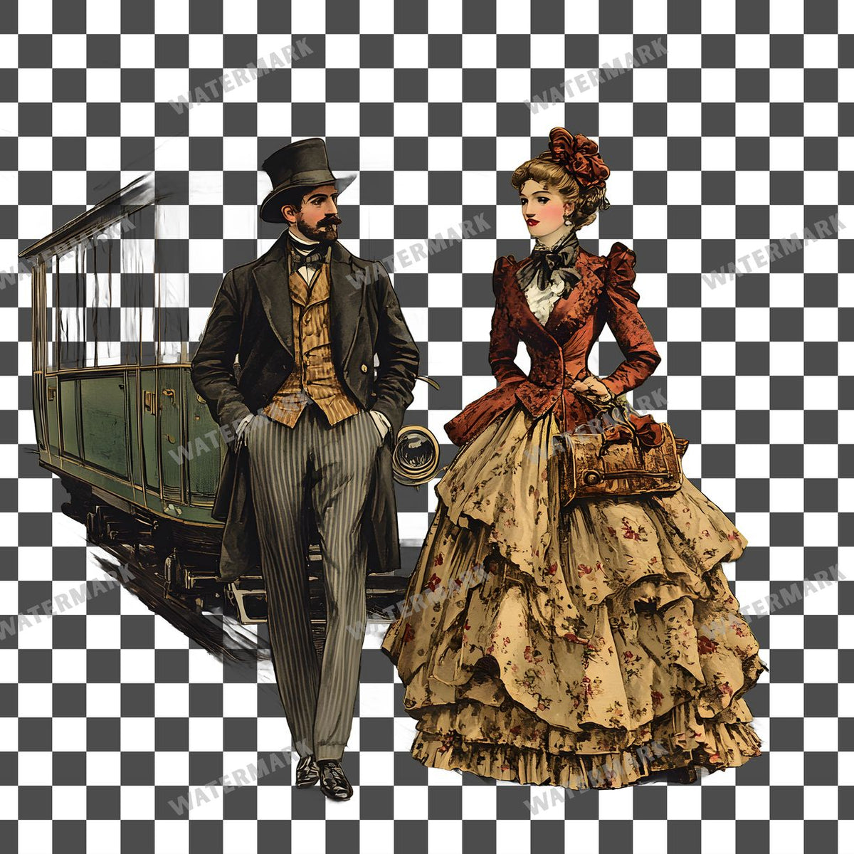 Travel Vintage Style Clipart Pngs