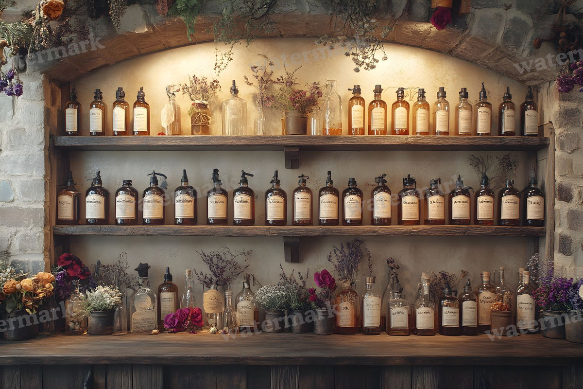 Witch Apothecary Scene Backdrop Images