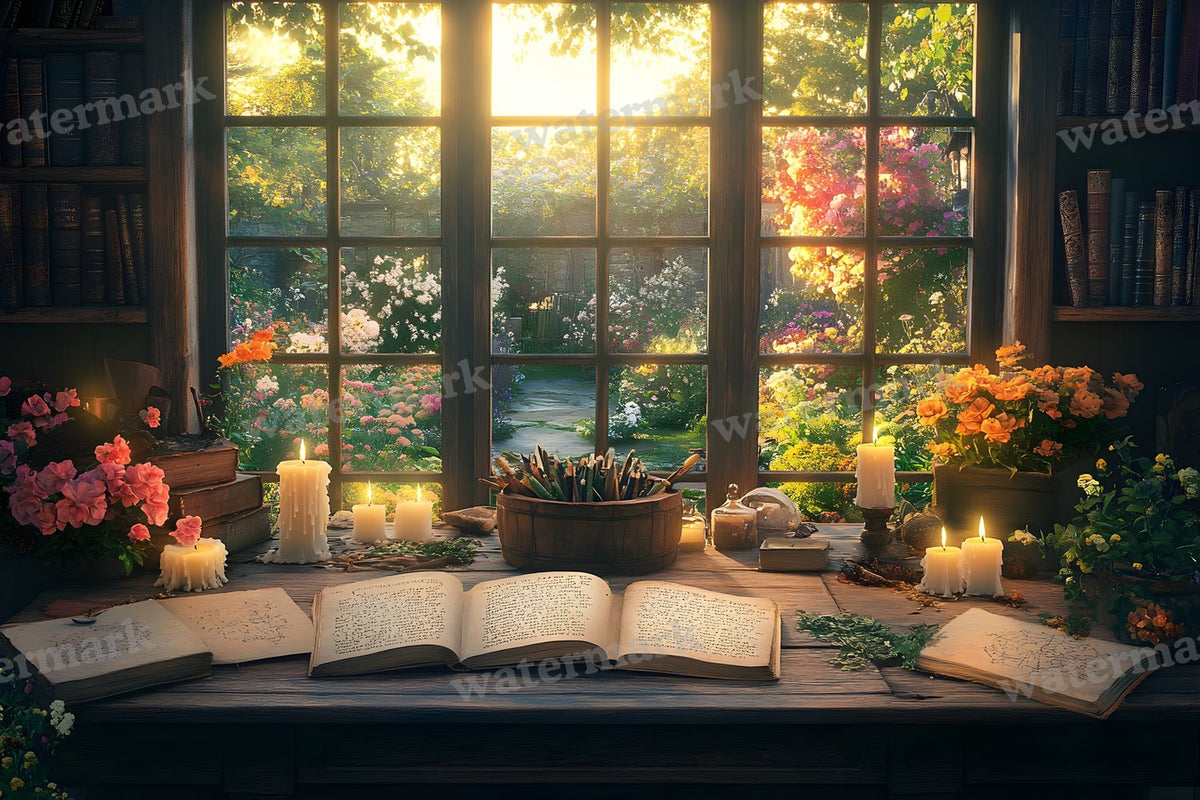 Witch’Study Desk Backdrop Images