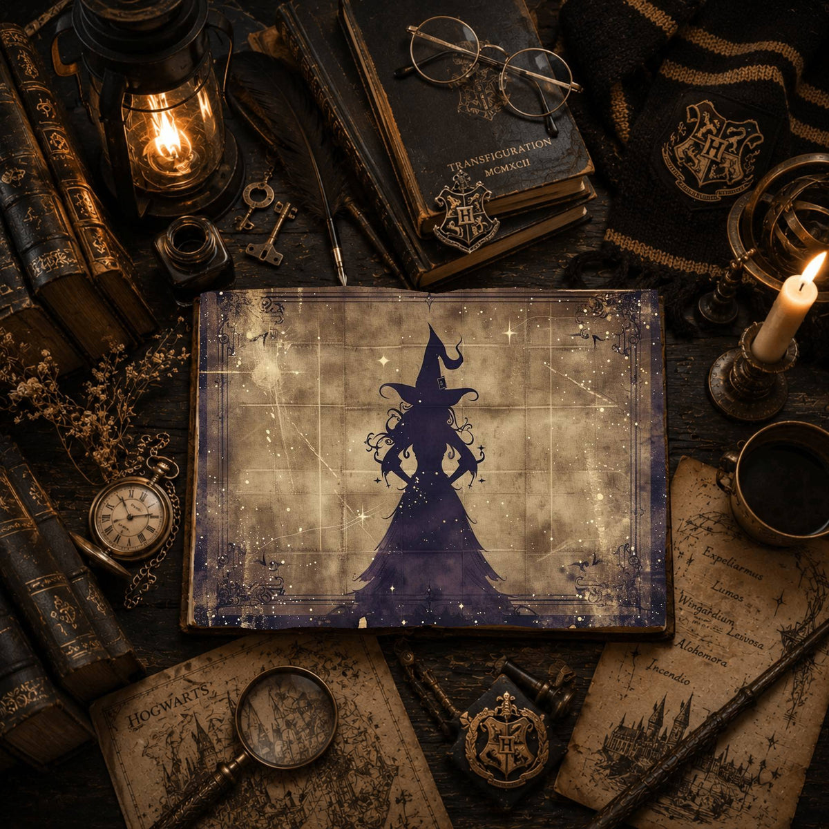 Witch printable junk journal paper, page preview 23
