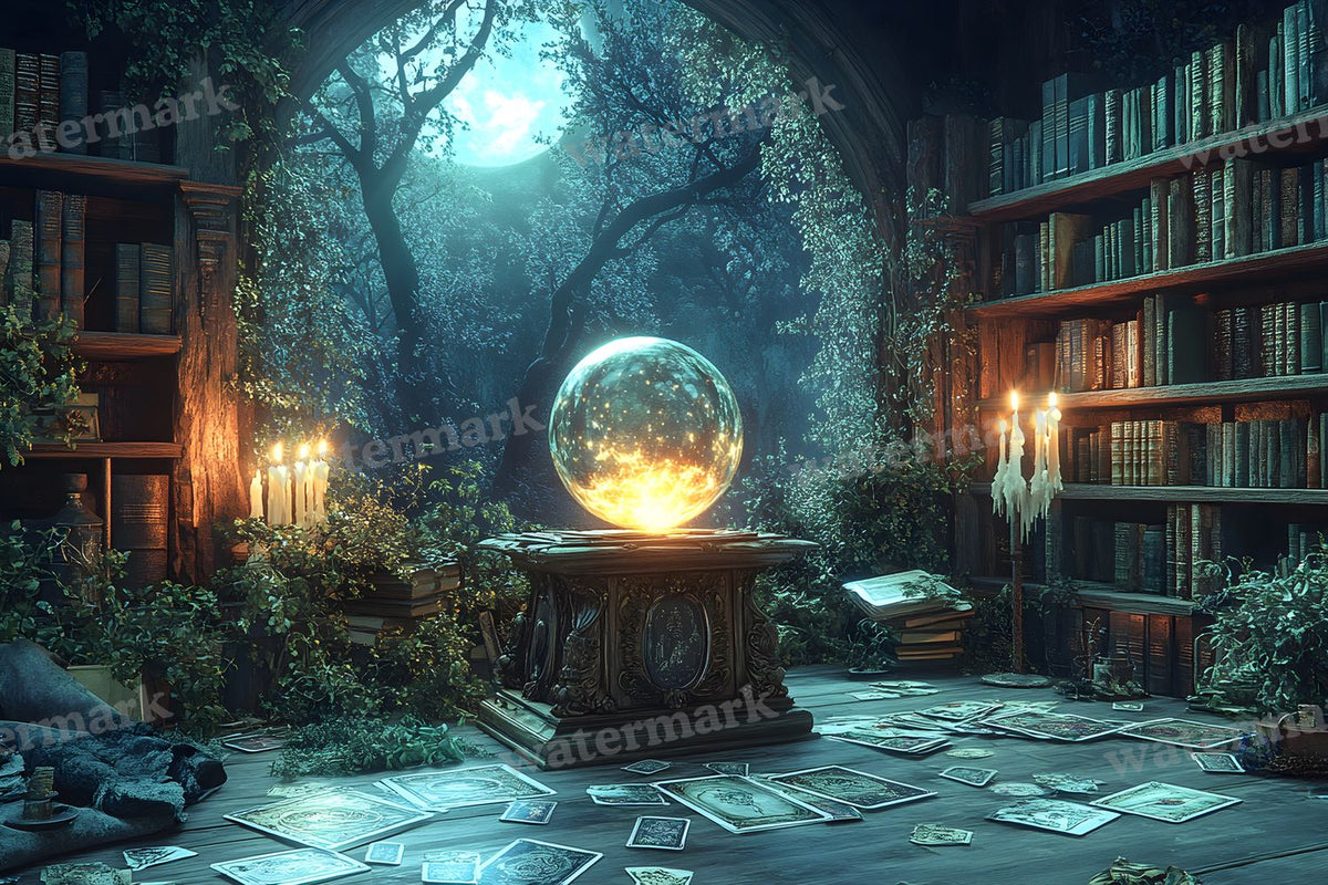 Witchs Crystal Ball Backdrop Images