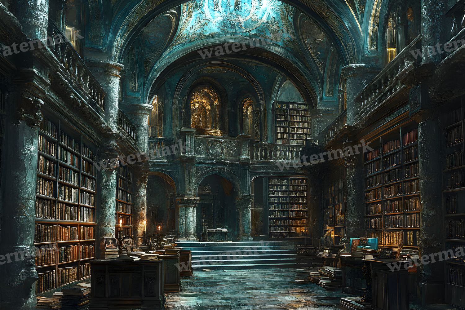 Wizards Library Backdrop Images
