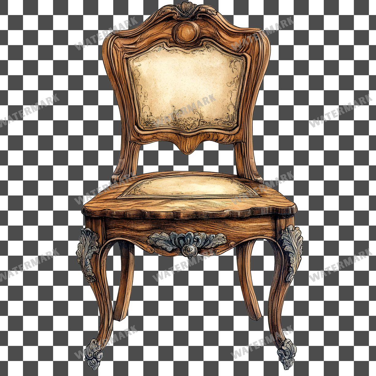 Wooden Rockin Vintage Style Clipart Pngs