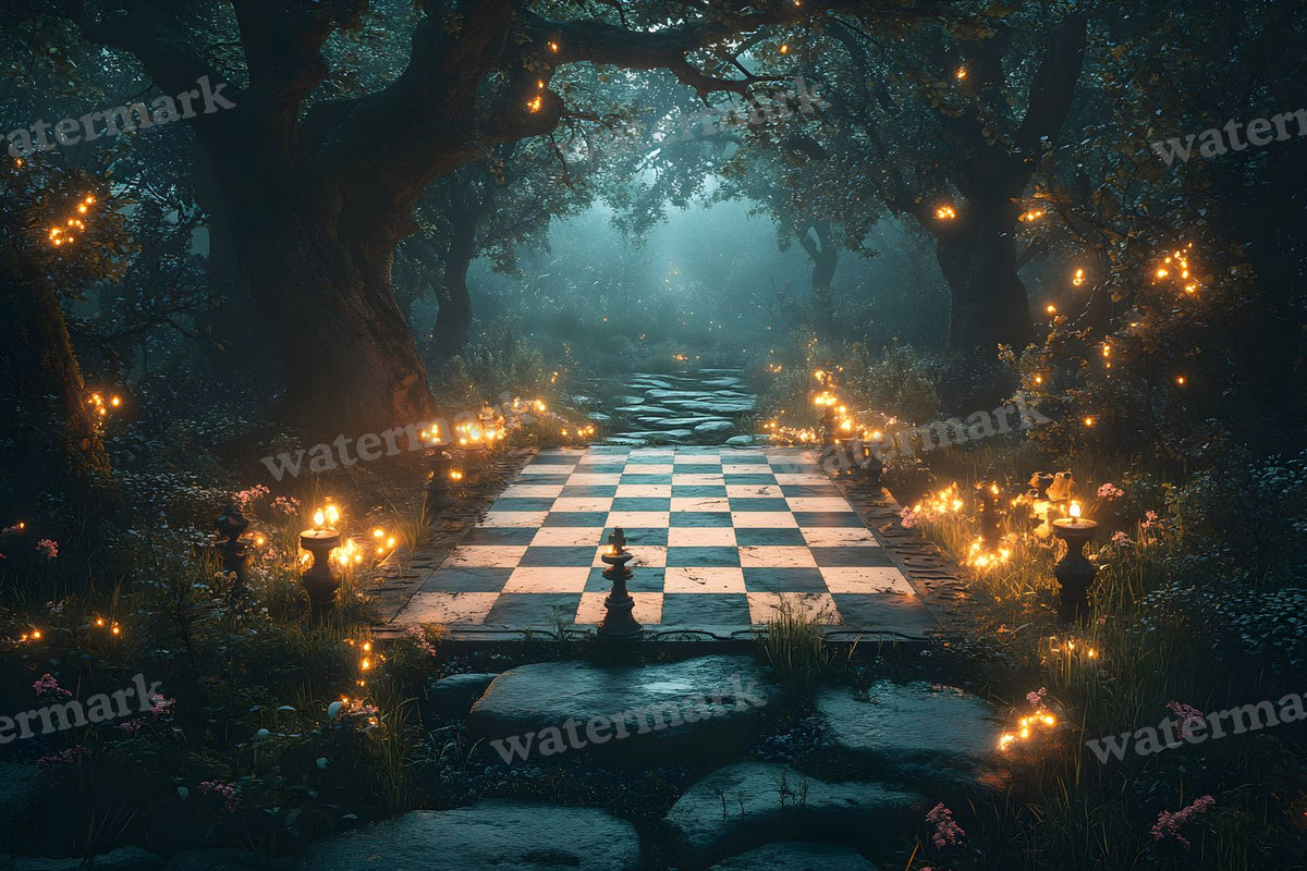 Alice Oversized Chessboard Backdrop Images
